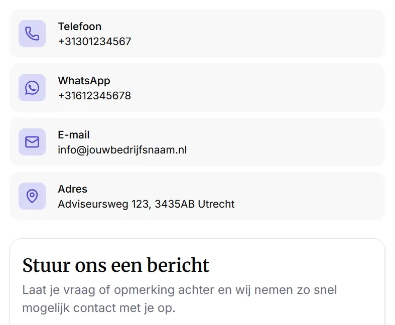 Contact opnemen
